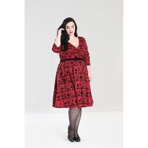 Hell Bunny Flocked Dress